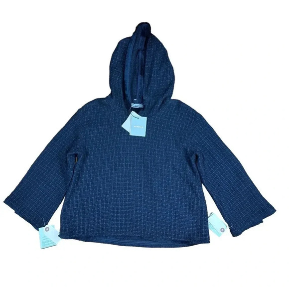 Marella Tweed Hooded Pullover Jacket Midnight Blue - Picture 5 of 16